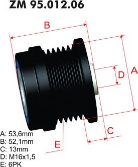 ZM ZM 95.012.06 - Piedziņas skriemelis, Ģenerators autospares.lv