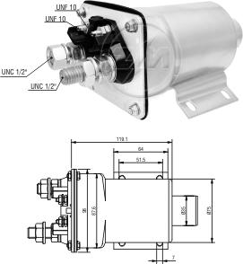 ZM ZM-950 - Ievilcējrelejs, Starteris autospares.lv