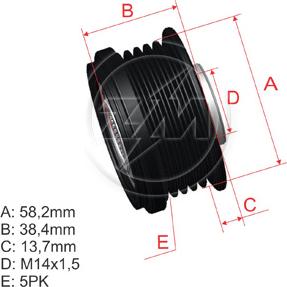 ZM ZM 96.005.06 - Piedziņas skriemelis, Ģenerators autospares.lv