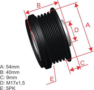 ZM ZM 96.005.29 - Шкив генератора, муфта www.autospares.lv