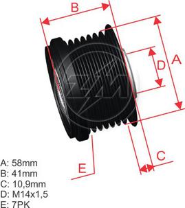 ZM ZM 96.005.23 - Piedziņas skriemelis, Ģenerators autospares.lv