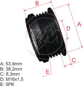 ZM ZM 96.000.46 - Pulley, alternator, freewheel clutch www.autospares.lv