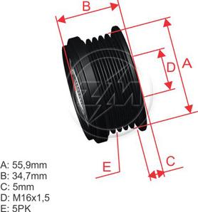 ZM ZM 96.000.04 - Piedziņas skriemelis, Ģenerators www.autospares.lv