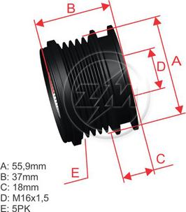 ZM ZM 96.000.06 - Pulley, alternator, freewheel clutch www.autospares.lv