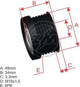 ZM ZM 96.000.02 - Piedziņas skriemelis, Ģenerators autospares.lv