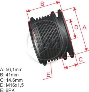 ZM ZM 96.000.07 - Piedziņas skriemelis, Ģenerators www.autospares.lv