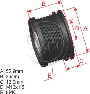 ZM ZM 96.000.12 - Шкив генератора, муфта www.autospares.lv