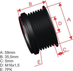 ZM ZM 96.000.72 - Piedziņas skriemelis, Ģenerators www.autospares.lv