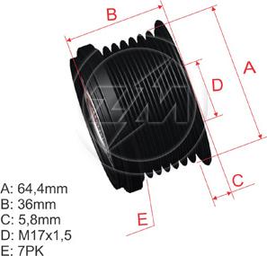 ZM ZM 96.010.06 - Piedziņas skriemelis, Ģenerators autospares.lv