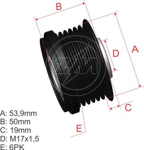 ZM ZM 96.010.26 - Piedziņas skriemelis, Ģenerators autospares.lv