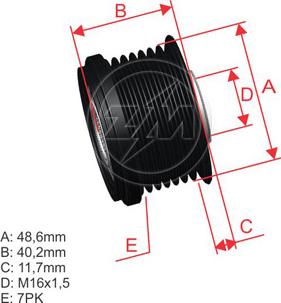 ZM ZM 96.012.08 - Шкив генератора, муфта www.autospares.lv