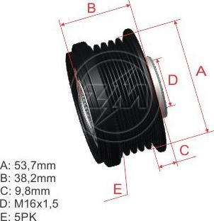 ZM ZM 96.012.35 - Piedziņas skriemelis, Ģenerators autospares.lv