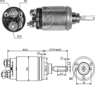 ZM ZM541 - Solenoid Switch, starter www.autospares.lv