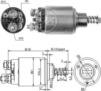 ZM ZM-538 - Solenoid Switch, starter www.autospares.lv