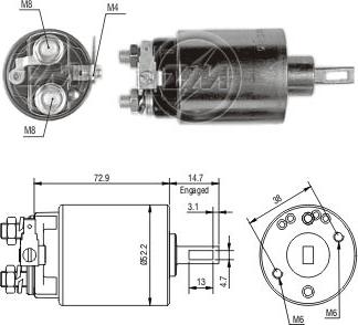 ZM ZM-685 - Тяговое реле, соленоид, стартер www.autospares.lv