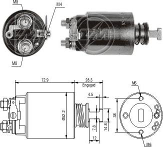 ZM ZM688 - Ievilcējrelejs, Starteris autospares.lv