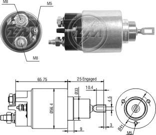 ZM ZM-679 - Ievilcējrelejs, Starteris www.autospares.lv