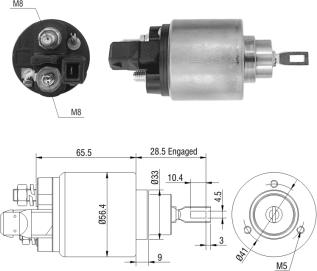 ZM ZM972 - Ievilcējrelejs, Starteris www.autospares.lv