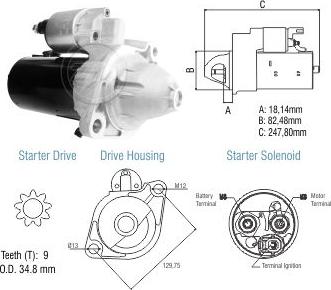 ZM ZM 80.978.01 - Starter www.autospares.lv