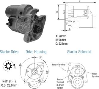 ZM ZM 80.140.01 - Starteris autospares.lv