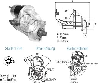 ZM ZM 80.140.08 - Starteris www.autospares.lv