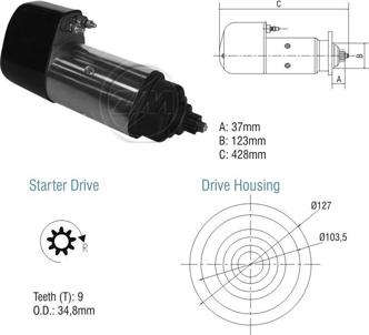 ZM ZM 80.101.04 - Starter www.autospares.lv