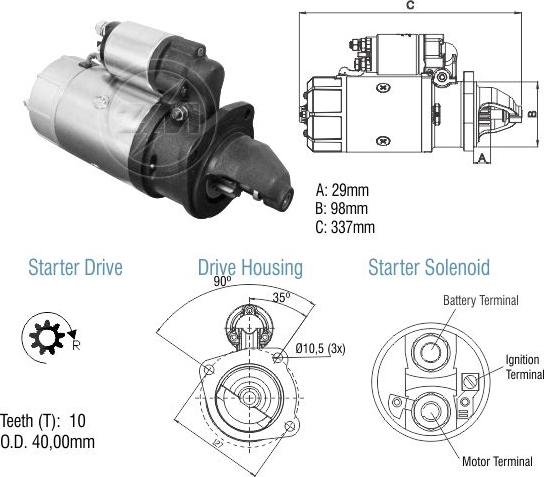 ZM ZM 80.103.09 - Стартер www.autospares.lv