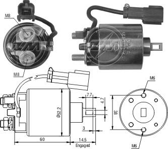 ZM ZM-2719 - Тяговое реле, соленоид, стартер www.autospares.lv