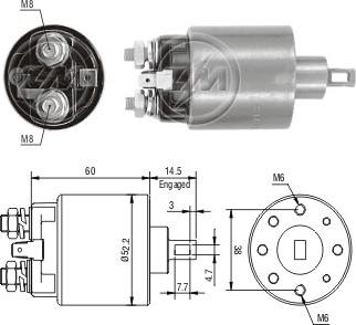 ZM ZM-711 - Тяговое реле, соленоид, стартер www.autospares.lv