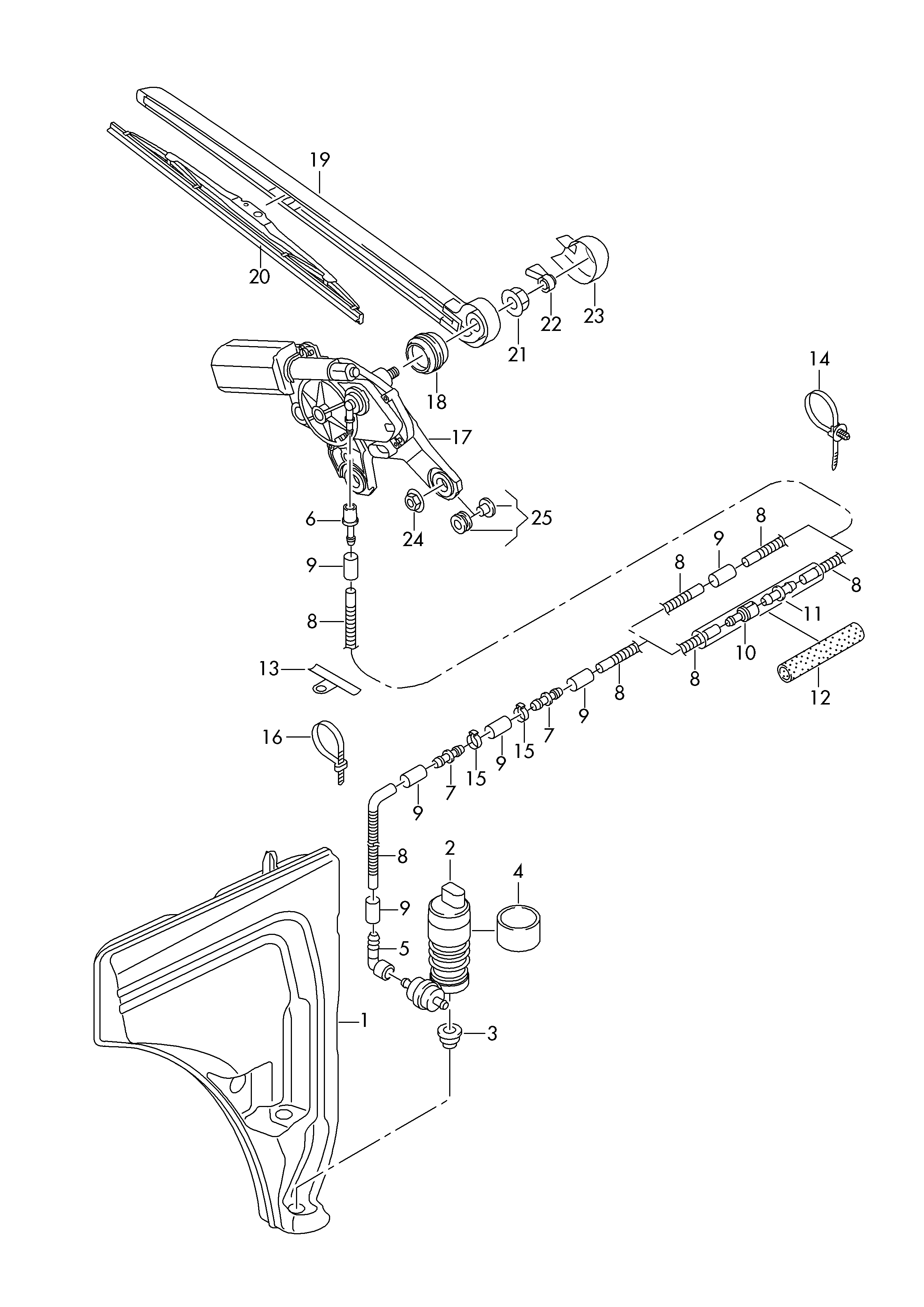 VAG 4M0955425A - Stikla tīrītāja slotiņa autospares.lv