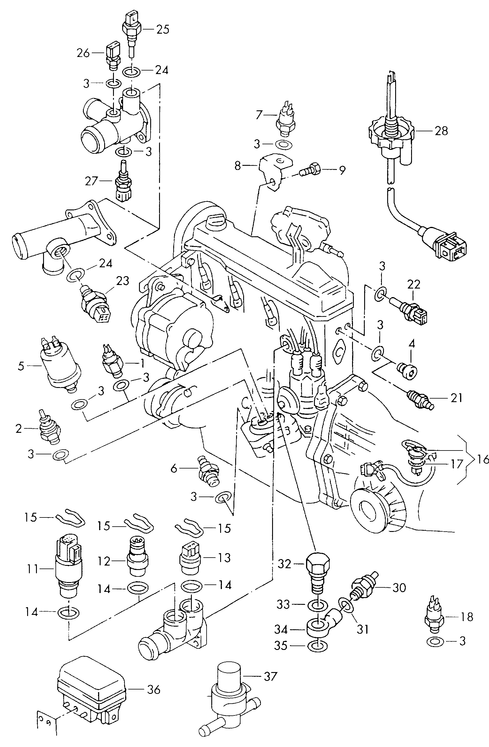 AUDI 056 919 081 E - Devējs, Eļļas spiediens autospares.lv