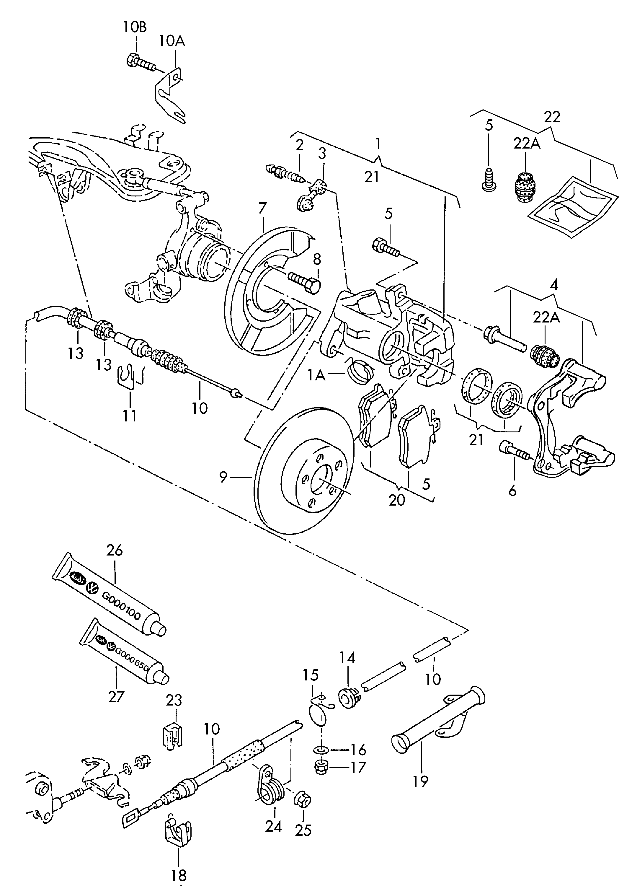 VAG 853 615 423 AX - Bremžu suports autospares.lv