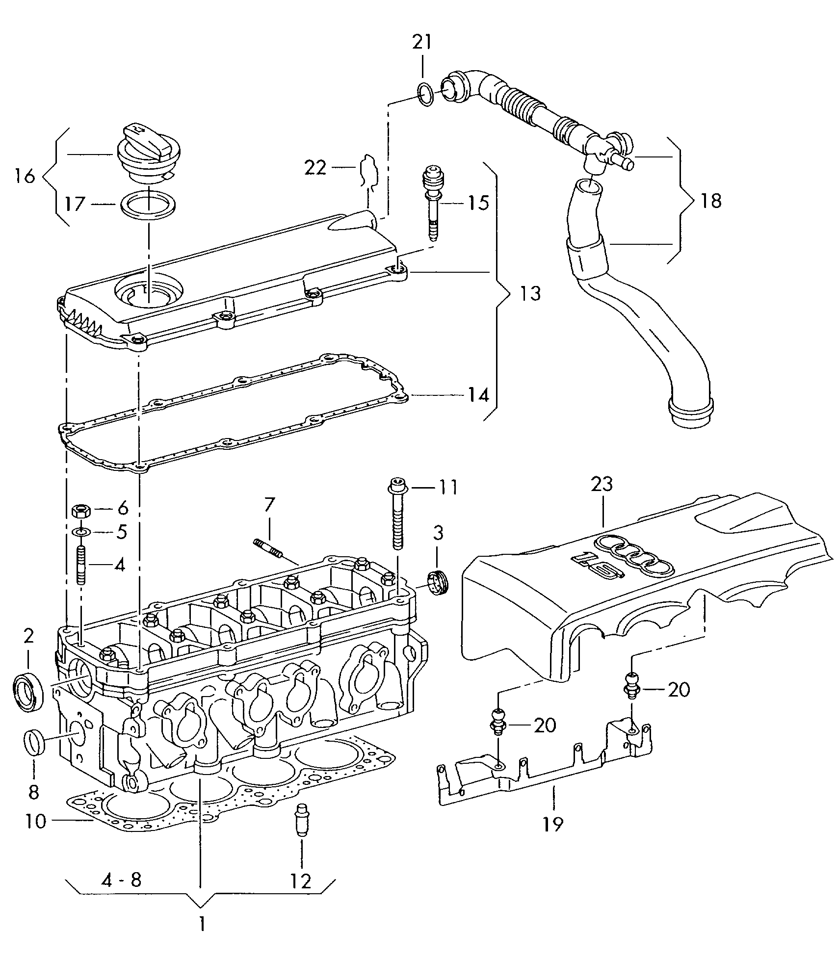 Seat 06B 103 383 H - Gasket, cylinder head www.autospares.lv