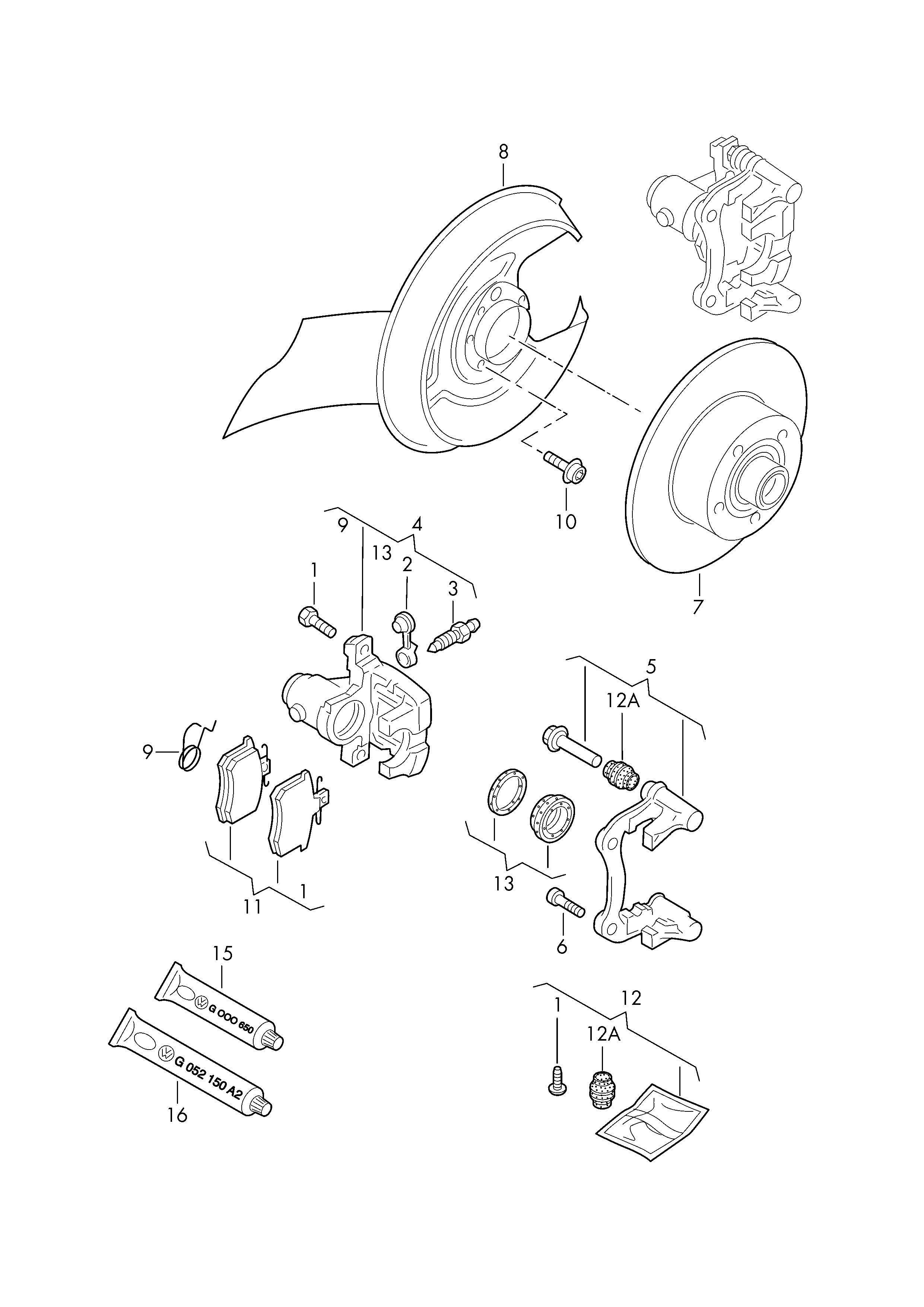 VAG 8E0 698 451 K - Brake Pad Set, disc brake www.autospares.lv