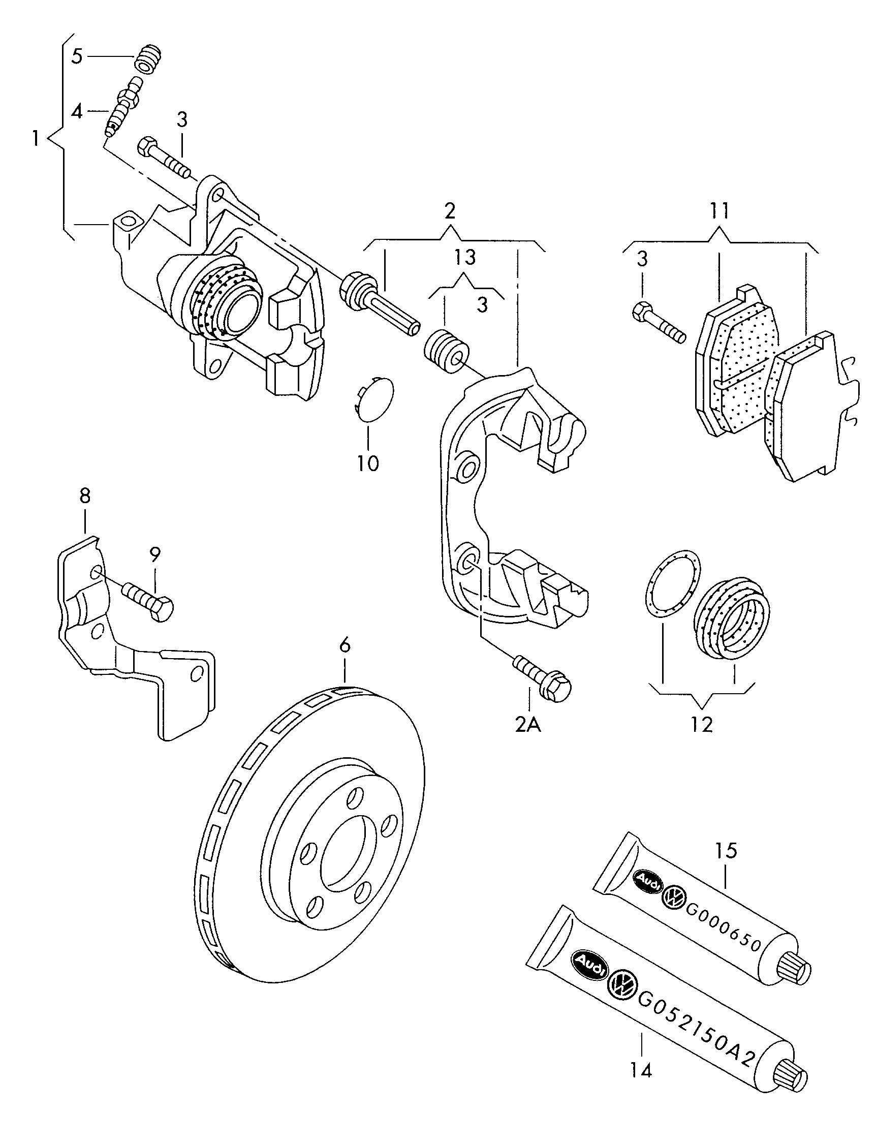 Seat 8E0 615 123 - Тормозной суппорт www.autospares.lv