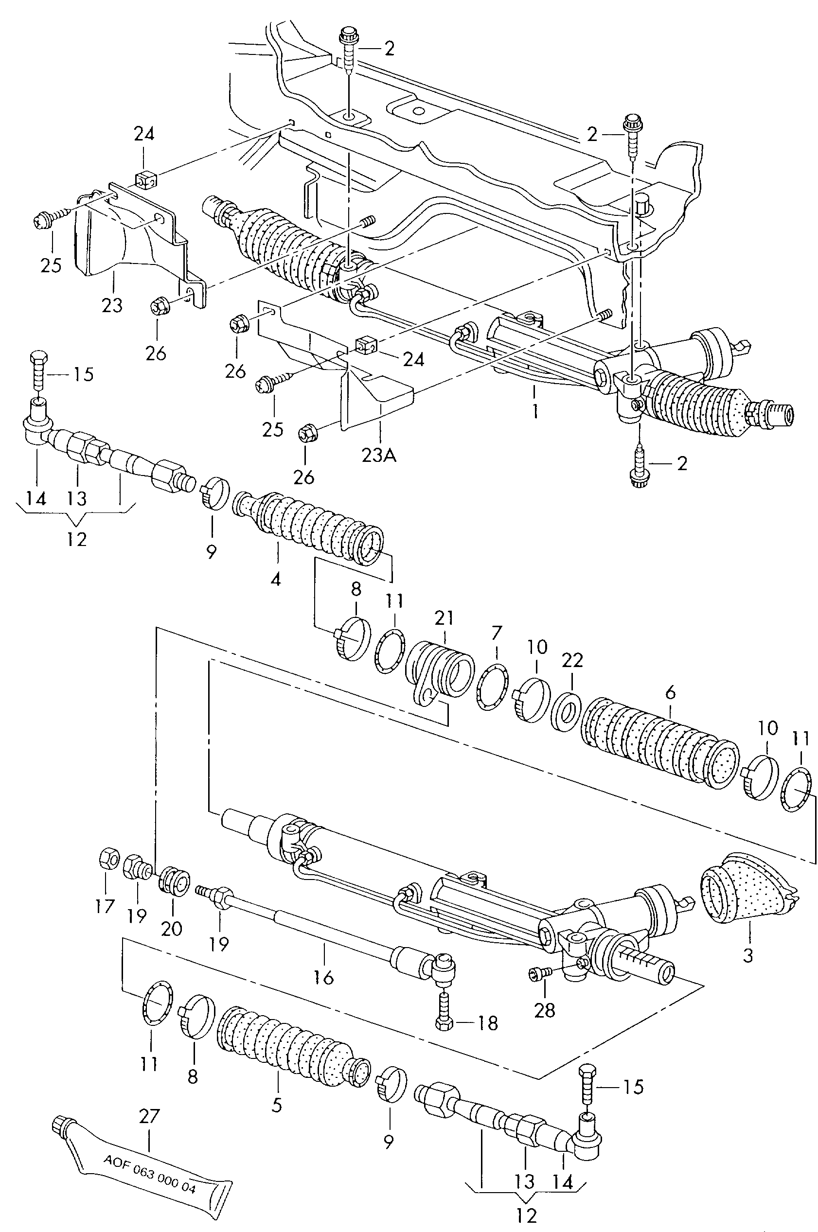 VAG 8D1 422 052 - Stūres mehānisms autospares.lv