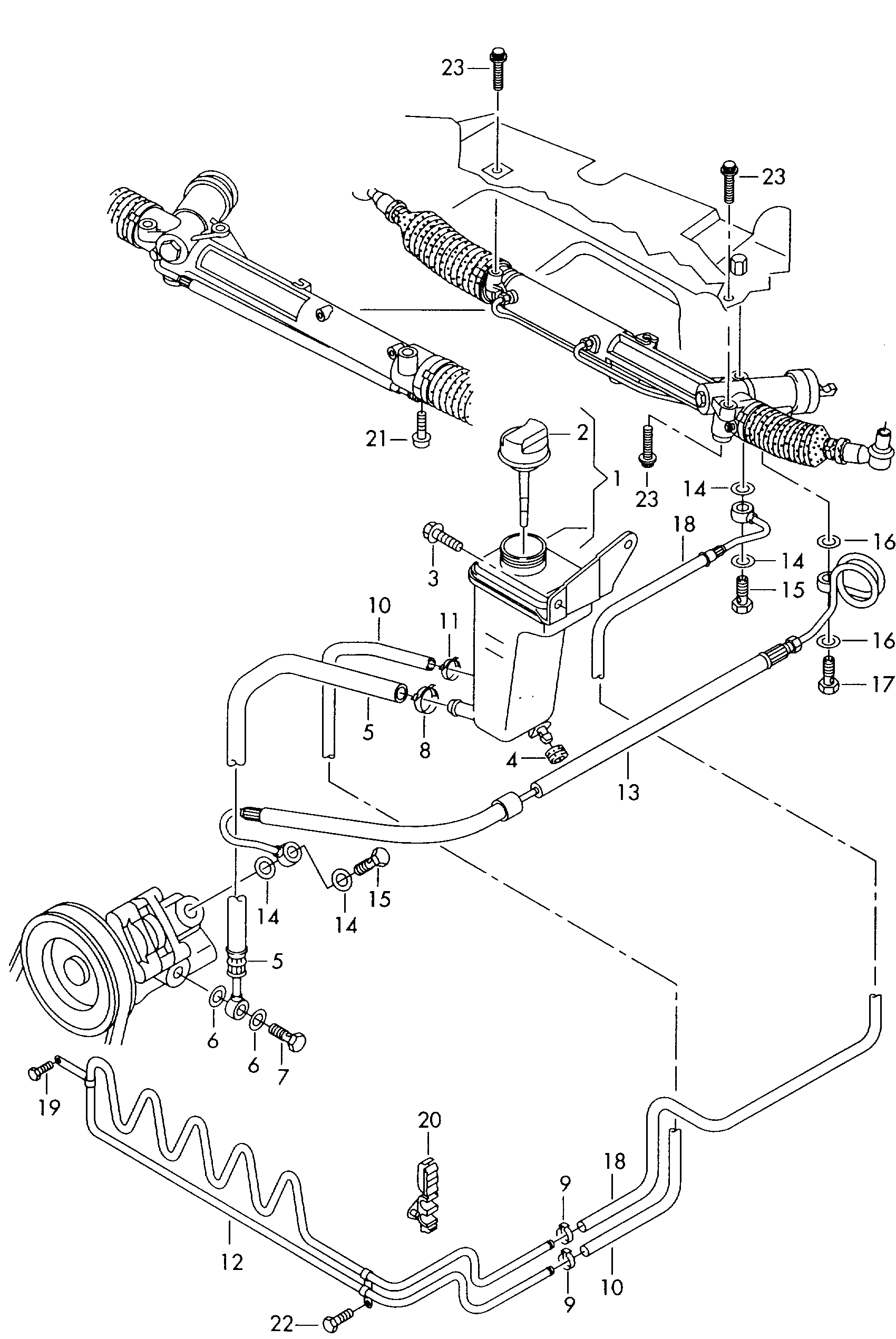 AUDI 8D0 422 371 K - Kompensācijas tvertne, Stūres past. hidrauliskā eļļa autospares.lv