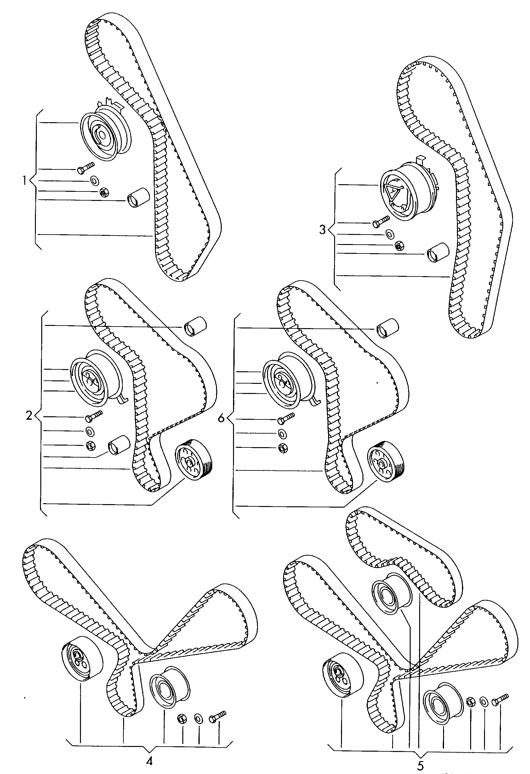 AUDI 058 198 119 - Timing Belt Set www.autospares.lv