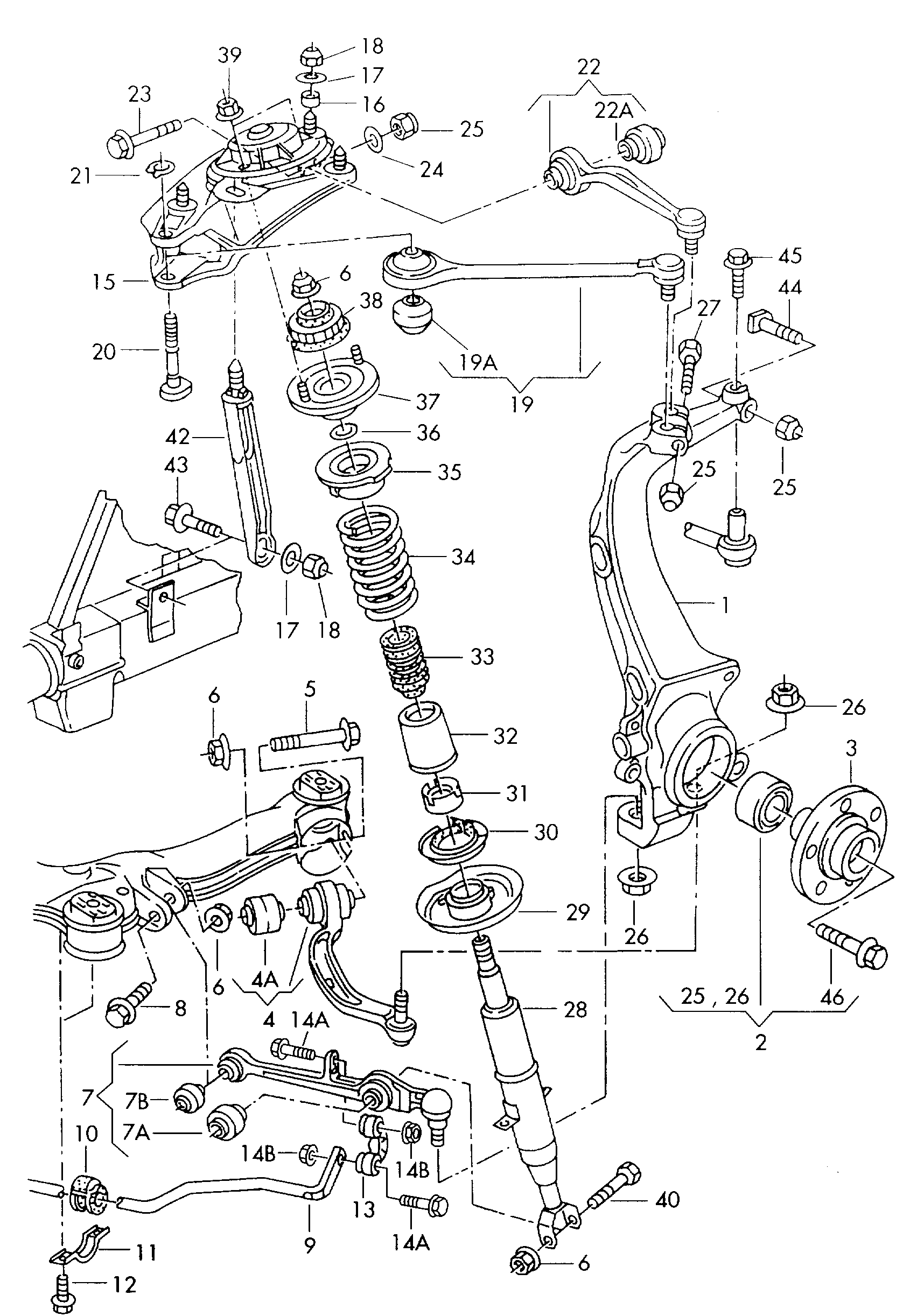 VAG 4D0407505A - Neatkarīgās balstiekārtas svira, Riteņa piekare autospares.lv