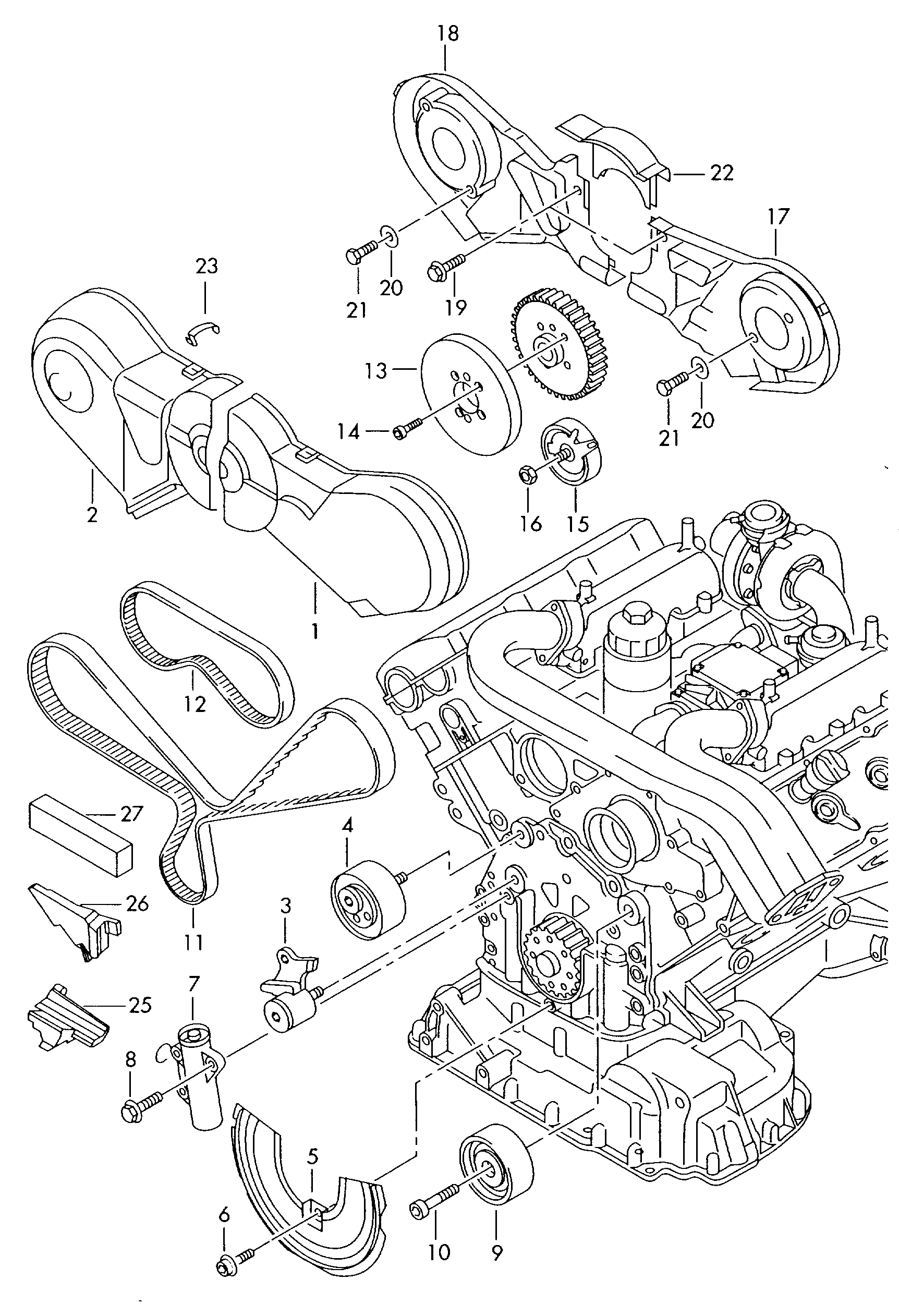 VAG 059 109 244 - Направляющий ролик, зубчатый ремень ГРМ www.autospares.lv