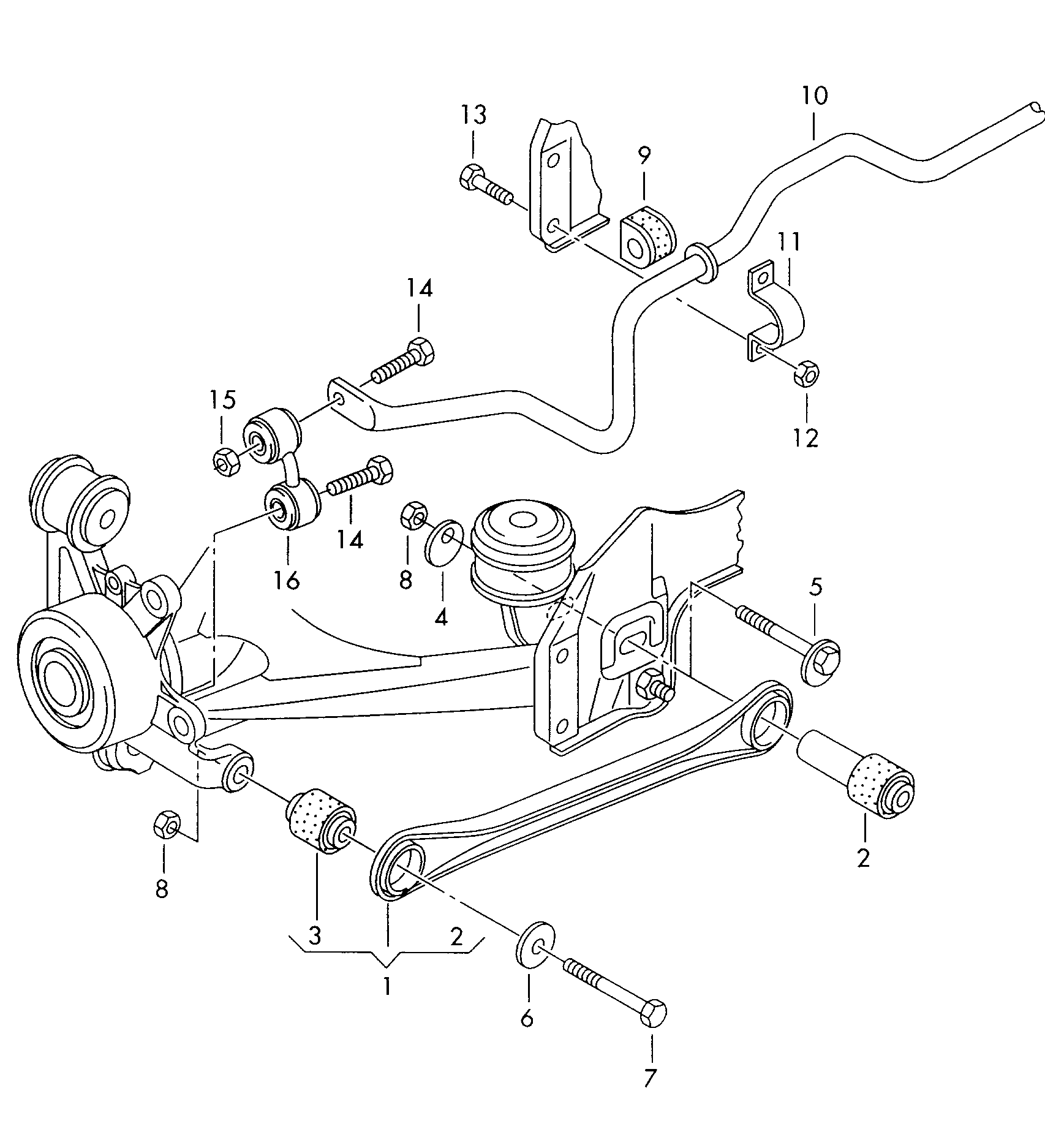 VW 8E0 505 465 D - Stiepnis / Atsaite, Stabilizators autospares.lv