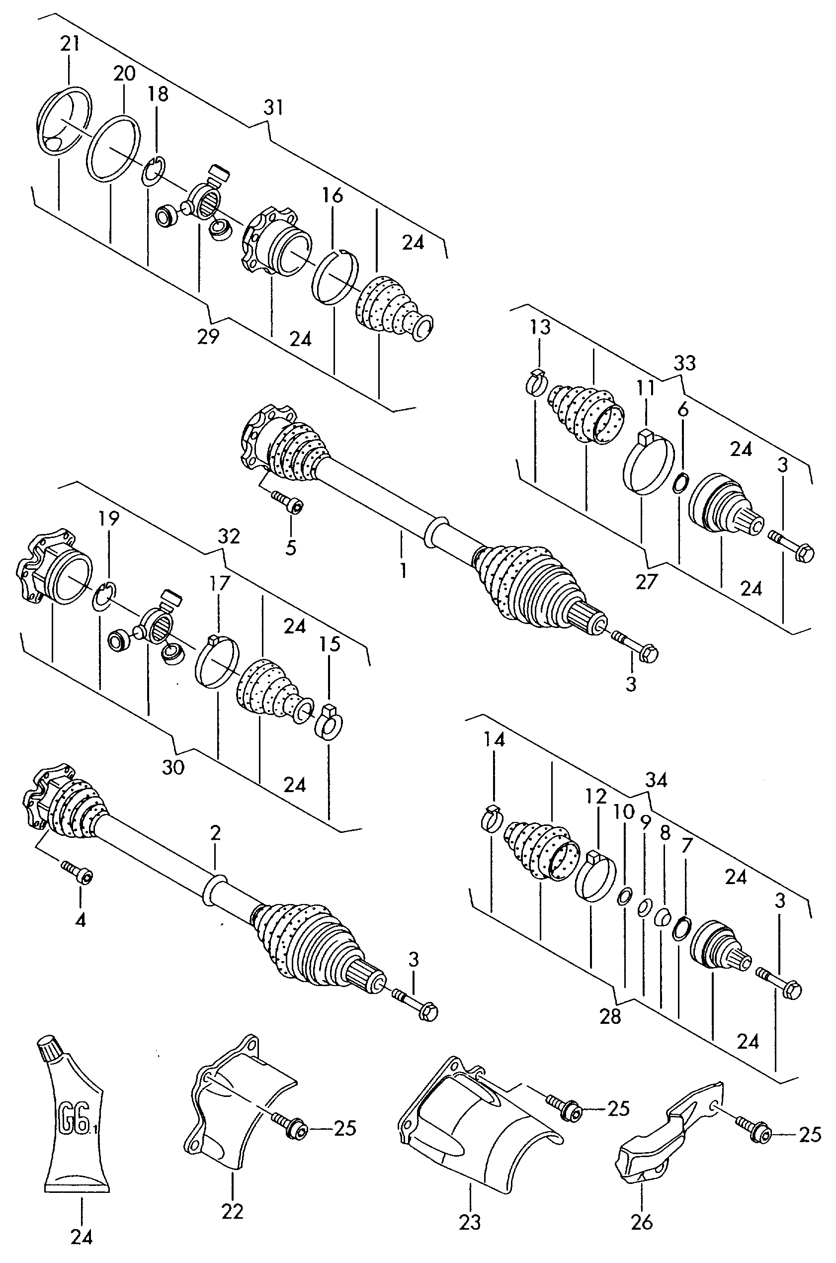 Seat 8E0 498 203 - Putekļusargs, Piedziņas vārpsta autospares.lv