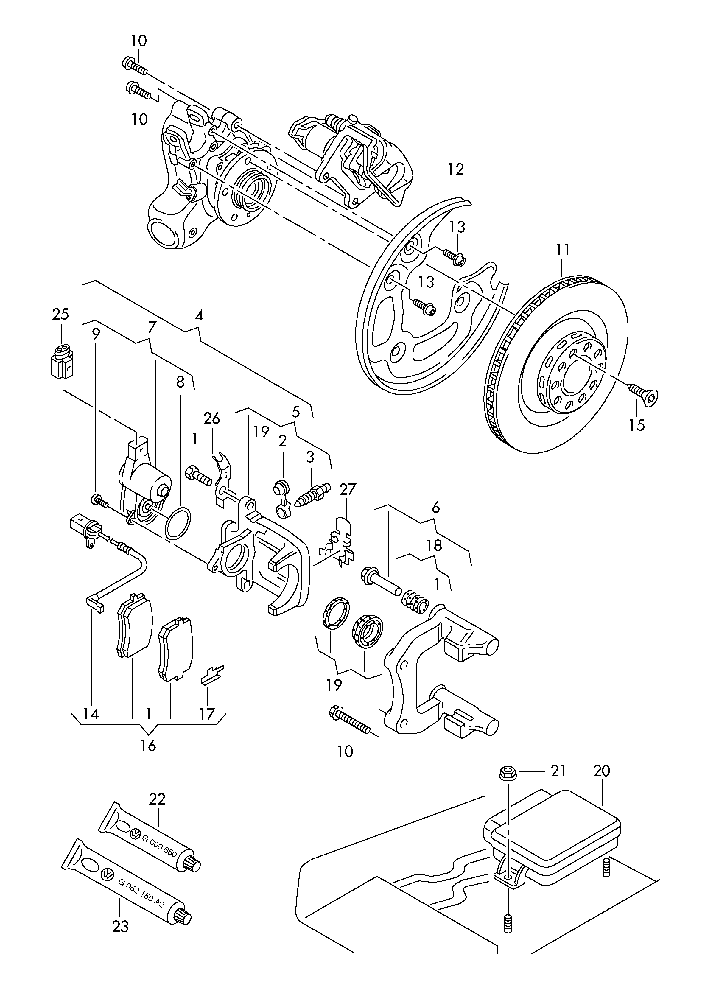 VAG 4H0 698 451 D - Bremžu uzliku kompl., Disku bremzes autospares.lv