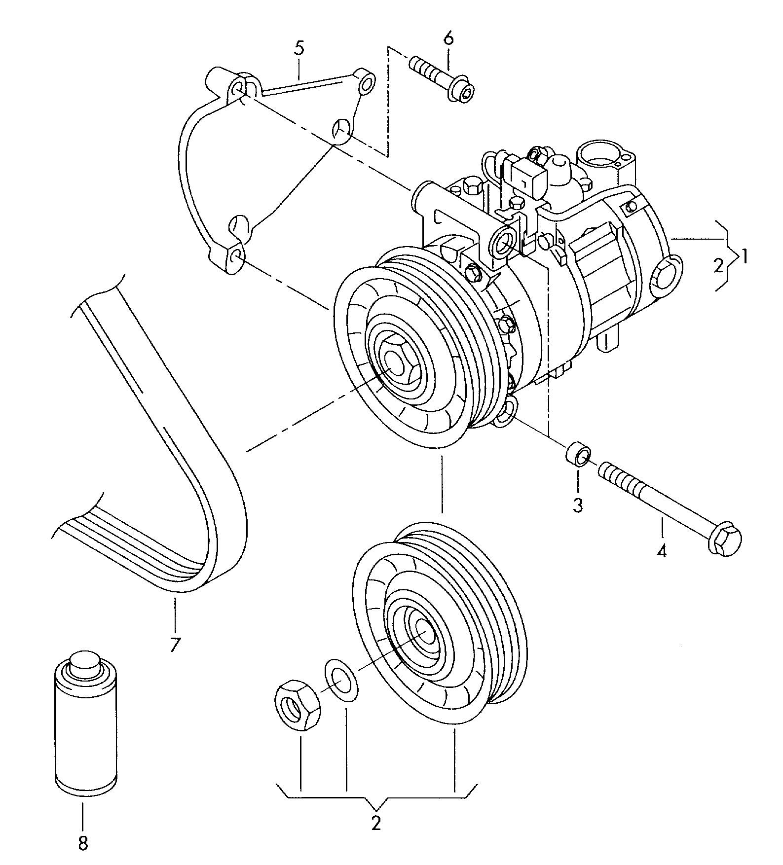 VAG 4H0260805 - Compressor, air conditioning www.autospares.lv