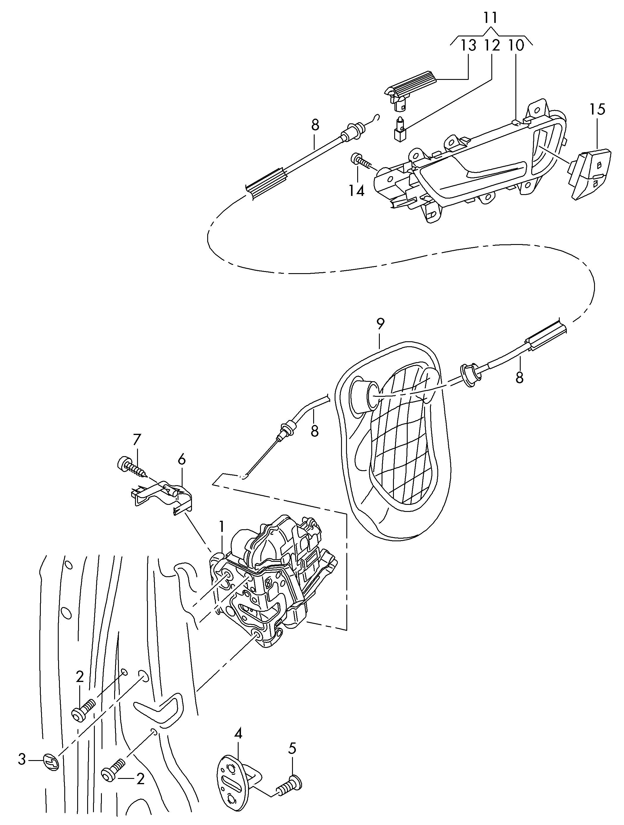 OEM 8J1837015C - Door lock autospares.lv