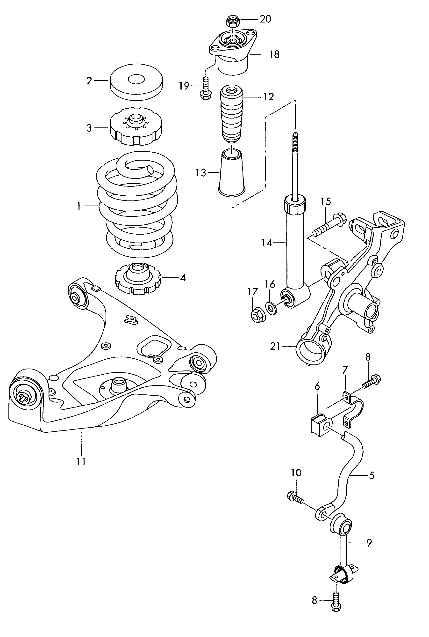 VW 4B0 512 131 B - Rubber Buffer, suspension www.autospares.lv