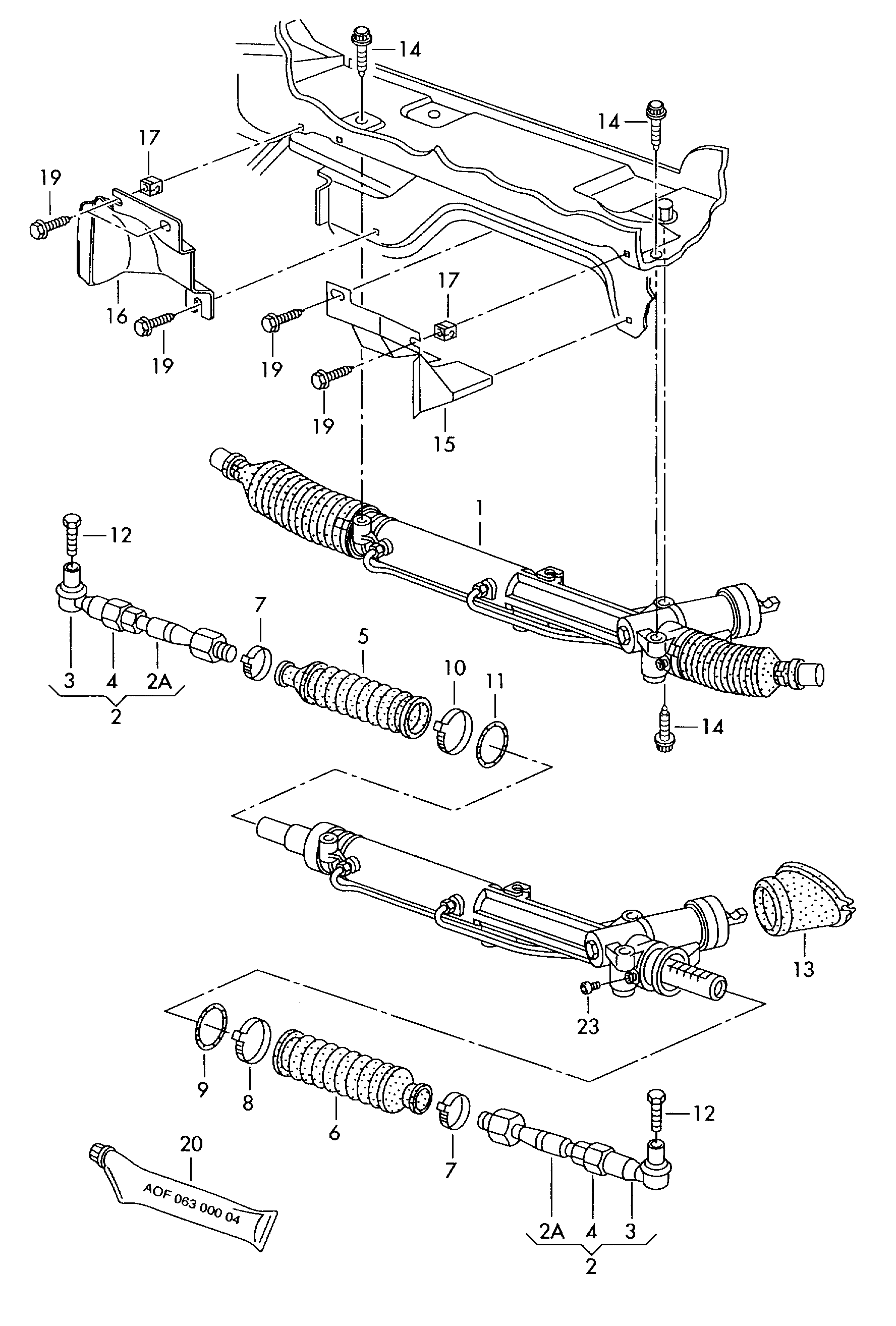 VAG 8E1422054AX - Steering Gear www.autospares.lv