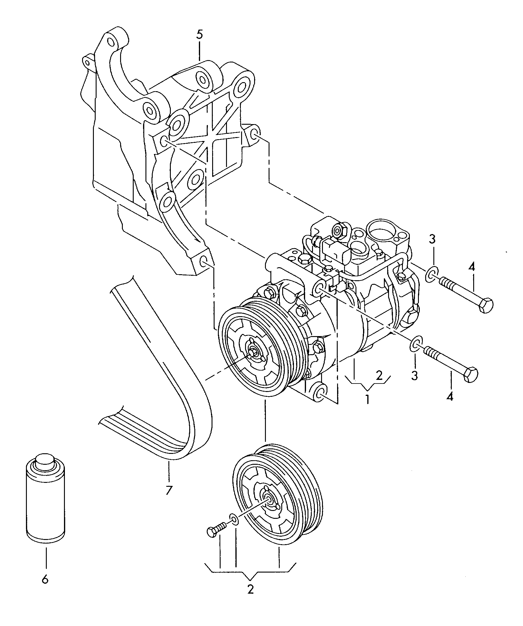 AUDI 4F0260805AJ - Kompresors, Gaisa kond. sistēma autospares.lv