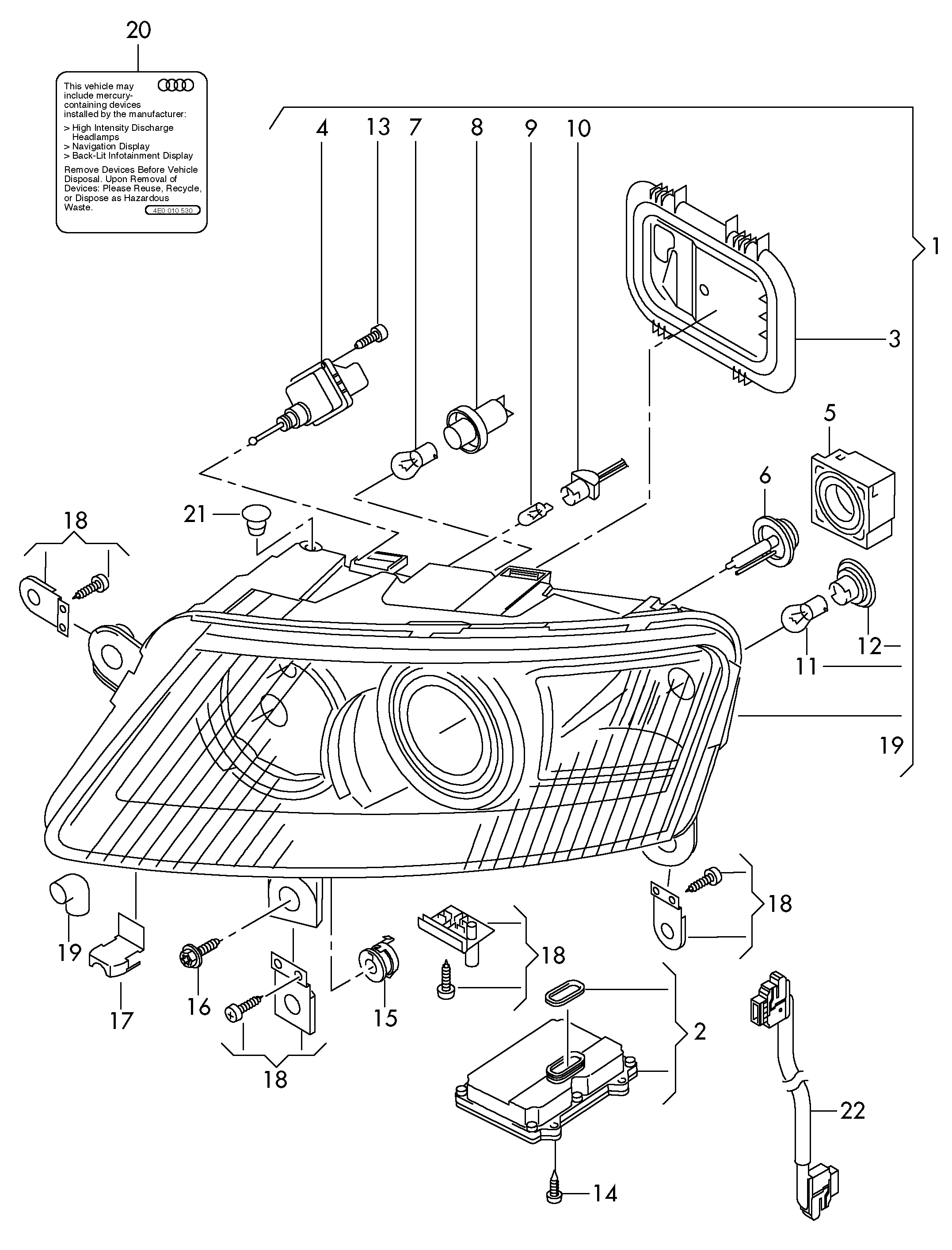 VAG 8K0941597C - Vadības iekārta, Apgaismojums www.autospares.lv