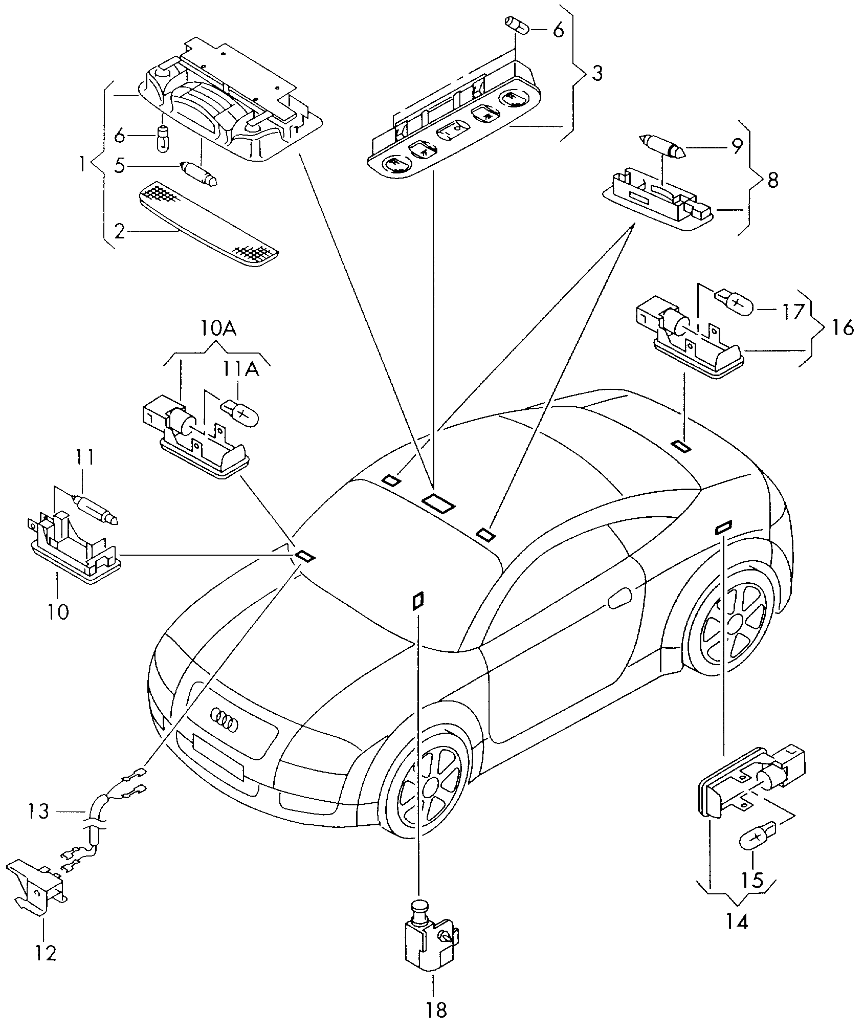 AUDI N 900 349 01 - Лампа накаливания, освещение щитка приборов www.autospares.lv